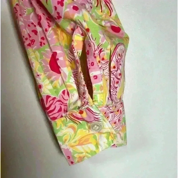 Key West Oversized Animal Beach Print Button Down Shirt 100% Cotton Size Medium - Picture 8 of 13